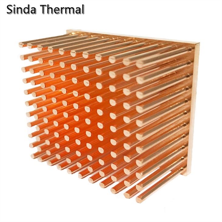 Miedziany radiator Pin Fin