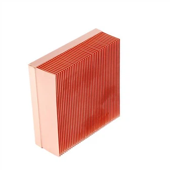 Miedziany radiator GPU ze ściętymi żebrami
