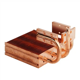 Miedziany radiator procesora z rurką cieplną